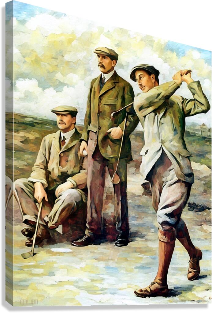 Vintage Golfers Art – Giclée Canvas Print