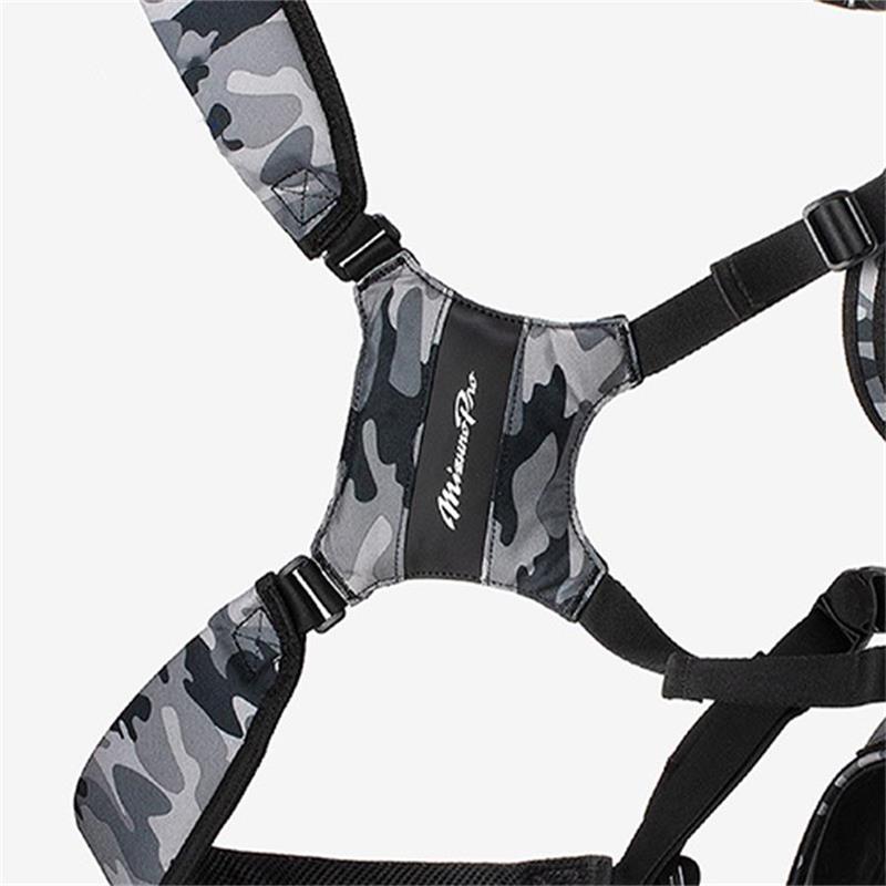 Black Camo Vintage Leather Sunday Golf Bag with Stand, featuring High-Capacity Storage for Golf Clubs