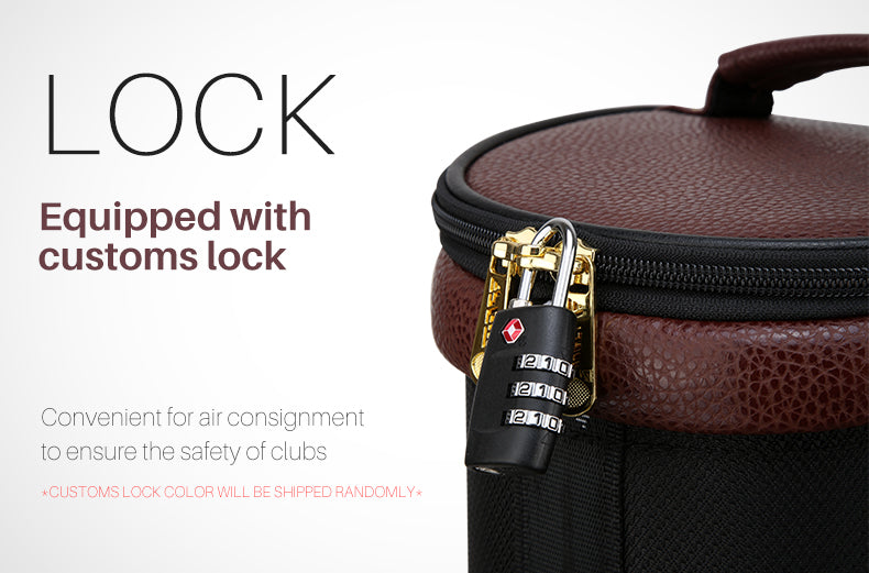 PGM Vintage Retractable Leather Golf Bags - Multifunctional Golf Travel Bag