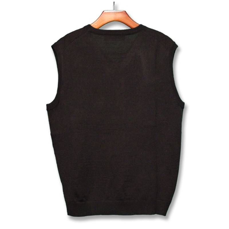 HickoryGolfStore Men’s Golf Sweater Vest Black Back View