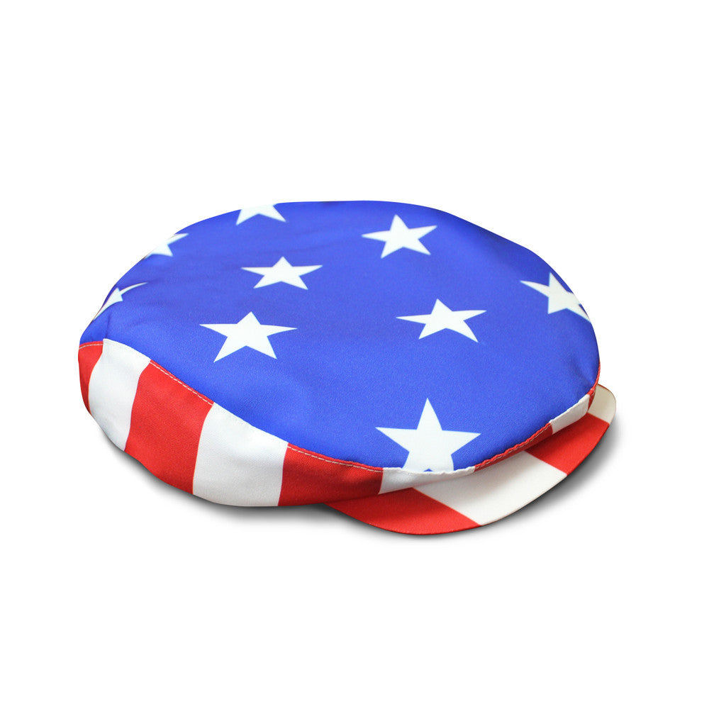 Vintage-style golf cap featuring USA Stars & Stripes, Maple Leaf, and Irish flag designs from the Par 5 Collection