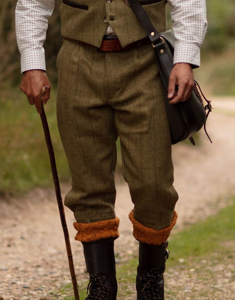 HickoryGolfStore Men’s Tweed Plus Two Golf Knickers (Breeks) – Dark Sage
