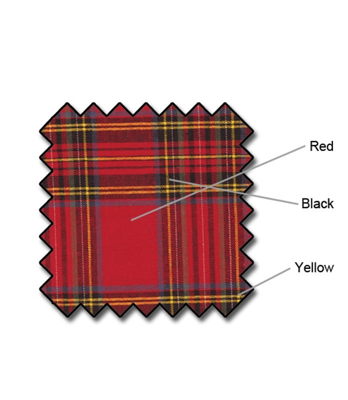 HickoryGolfStore Par 5 men’s Royal Stewart plaid golf pants, cotton/ramie with knee lining and ball marker