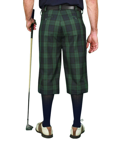 Men's Plaid Plus Fours Golf Knickers and Cap in Four Colors