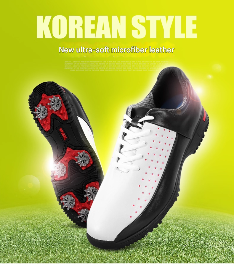 Men’s waterproof spiked golf shoes – breathable and anti-slip performance footwear by HickoryGolfStore