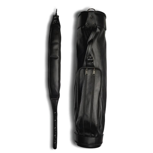 Black Synthetic Leather Vintage Golf Pencil Bag – Elegant & Durable for Golf Enthusiasts