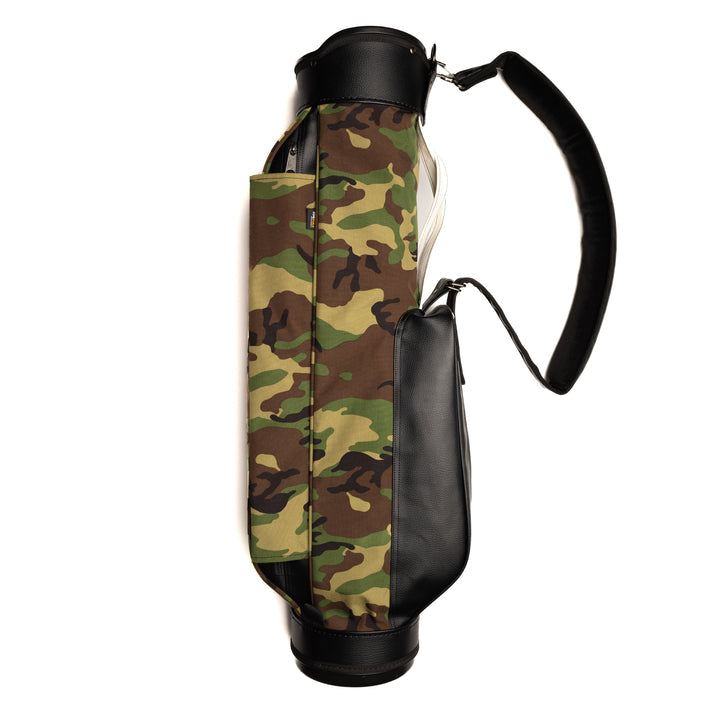 Camouflage Sunday Golf Bag in Water-Resistant Nylon for avid golfers