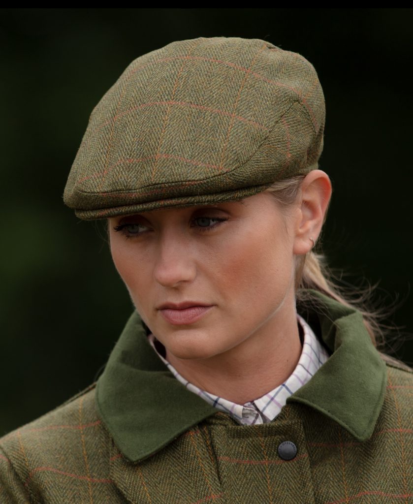 Dark sage Tweed Cap for Women