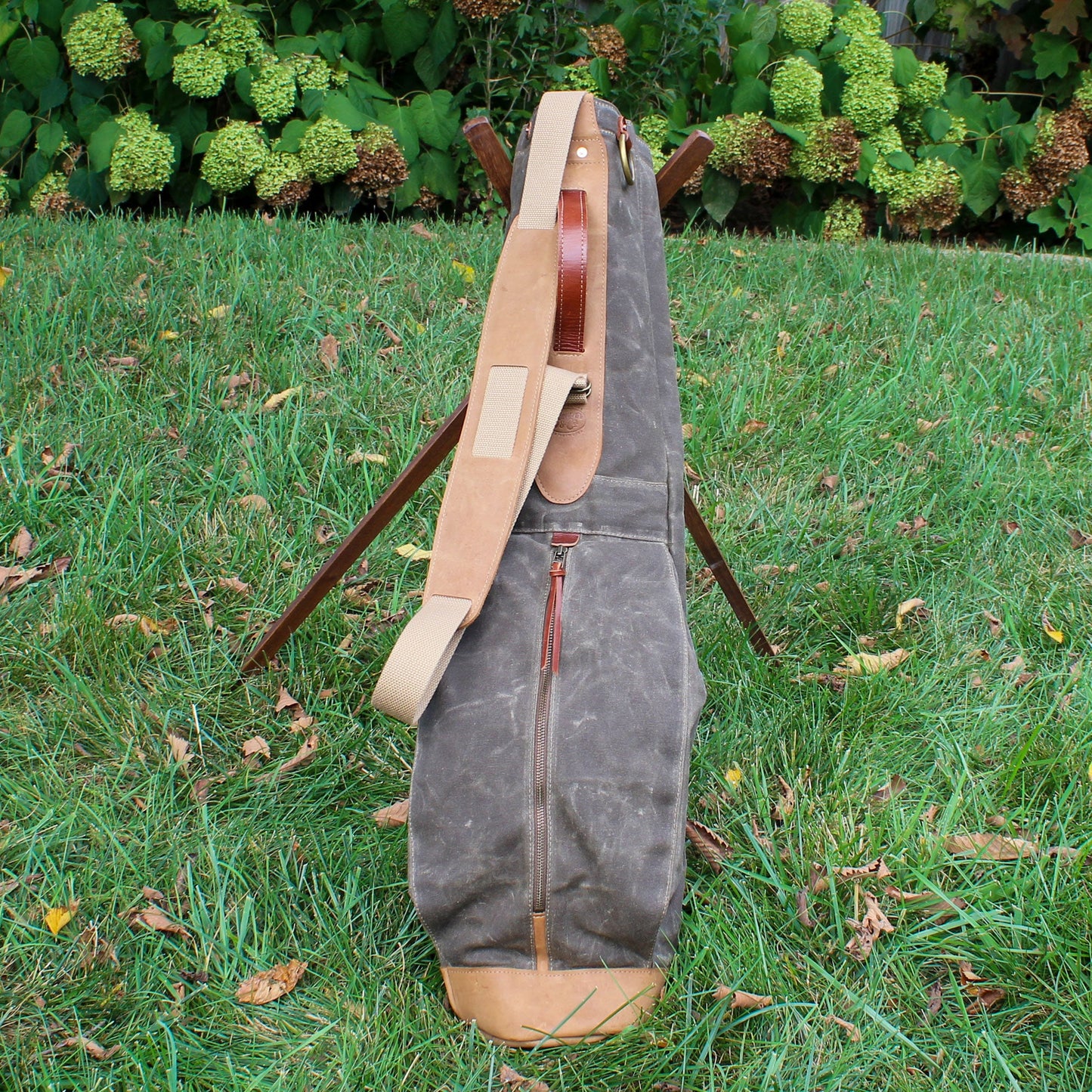 Field Tan Waxed Duck/Tan/NuBuck Leather Trim Sunday Golf Bag