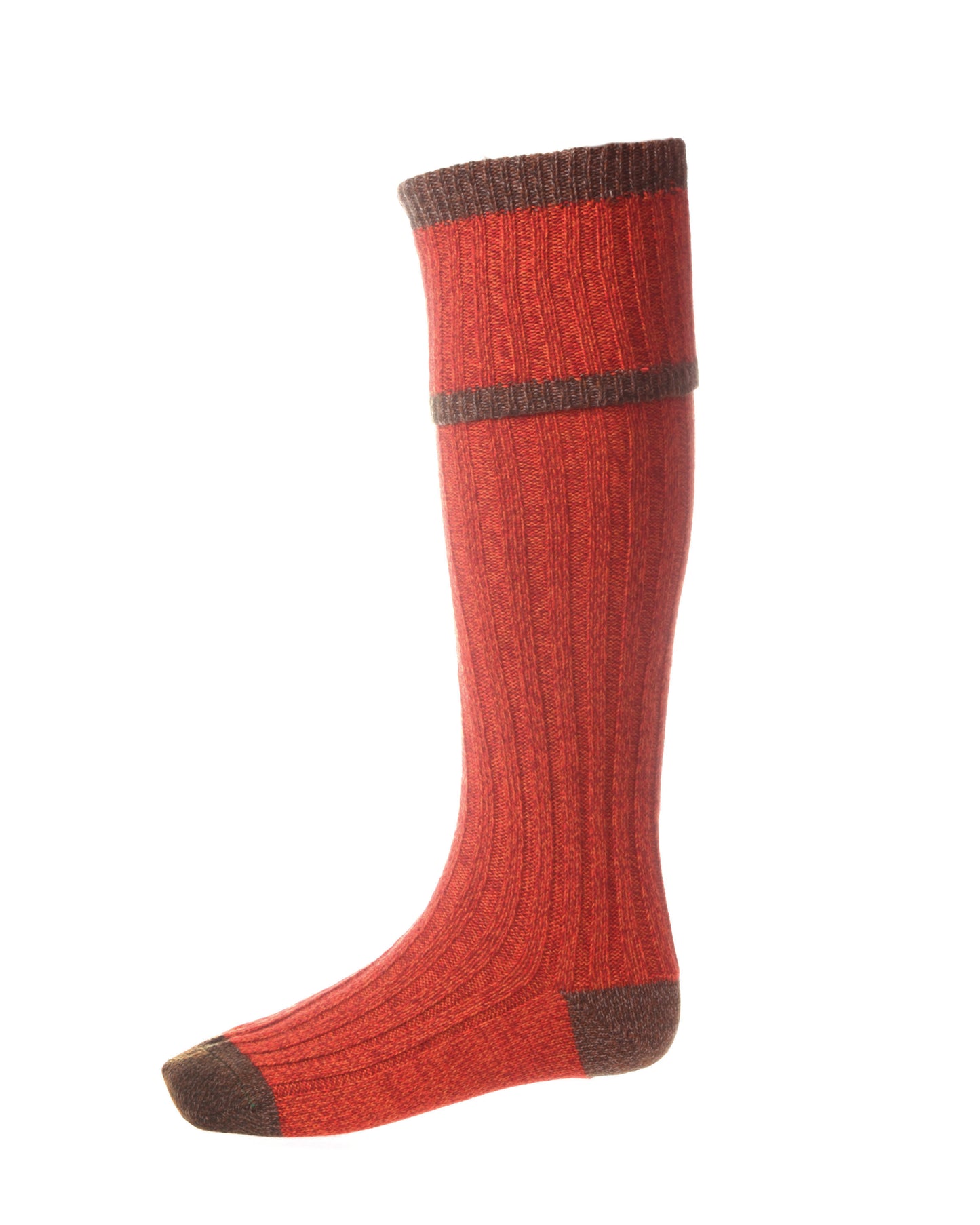 Knee High Golf Socks made from Merino Wool with removable Garter Ties Media