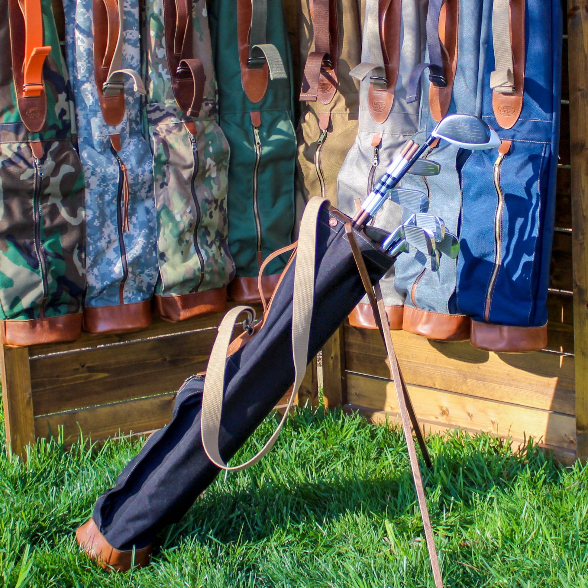 Sunday Golf Bag, Steurer & Co. Golf Bag, Steurer & Co., Hand made in Kentucky, Leather Goods, Hickory, Minimalist Golf, Made in the USA