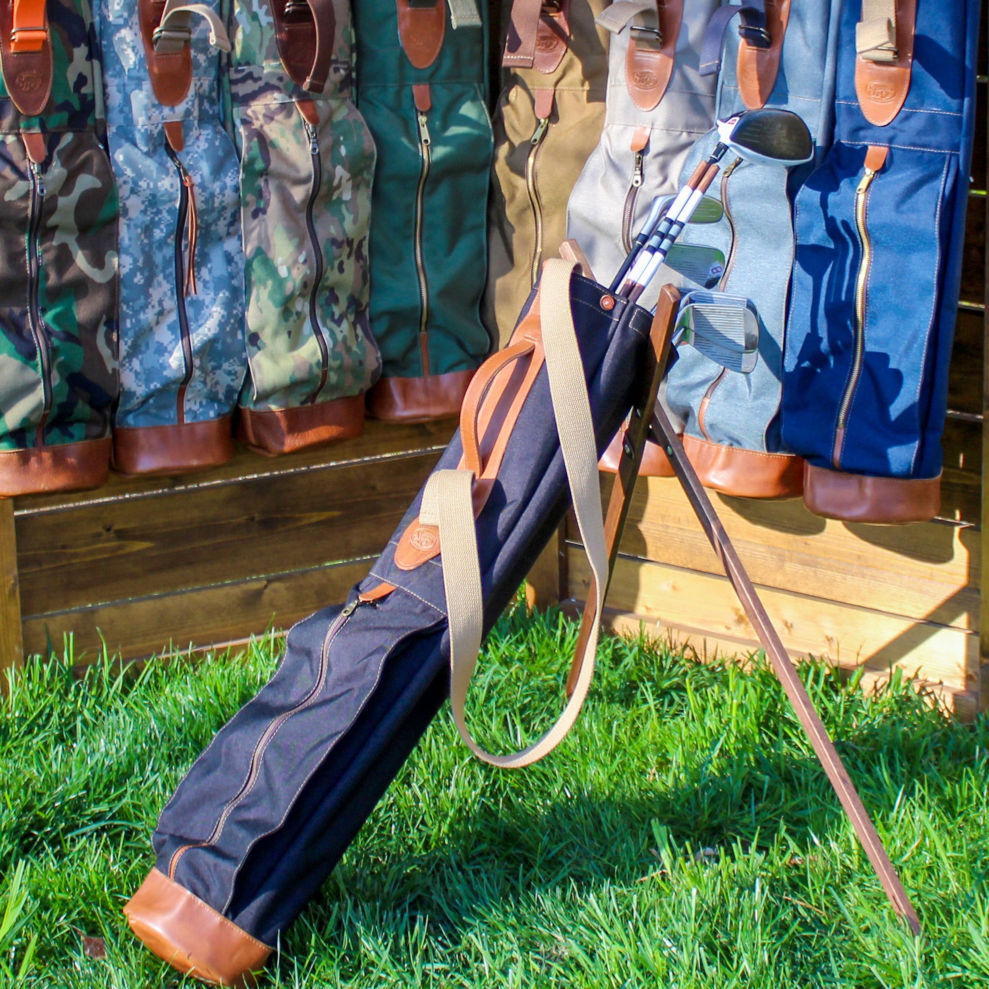 Sunday Golf Bag, Steurer & Co. Golf Bag, Steurer & Co., Hand made in Kentucky, Leather Goods, Hickory, Minimalist Golf, Made in the USA