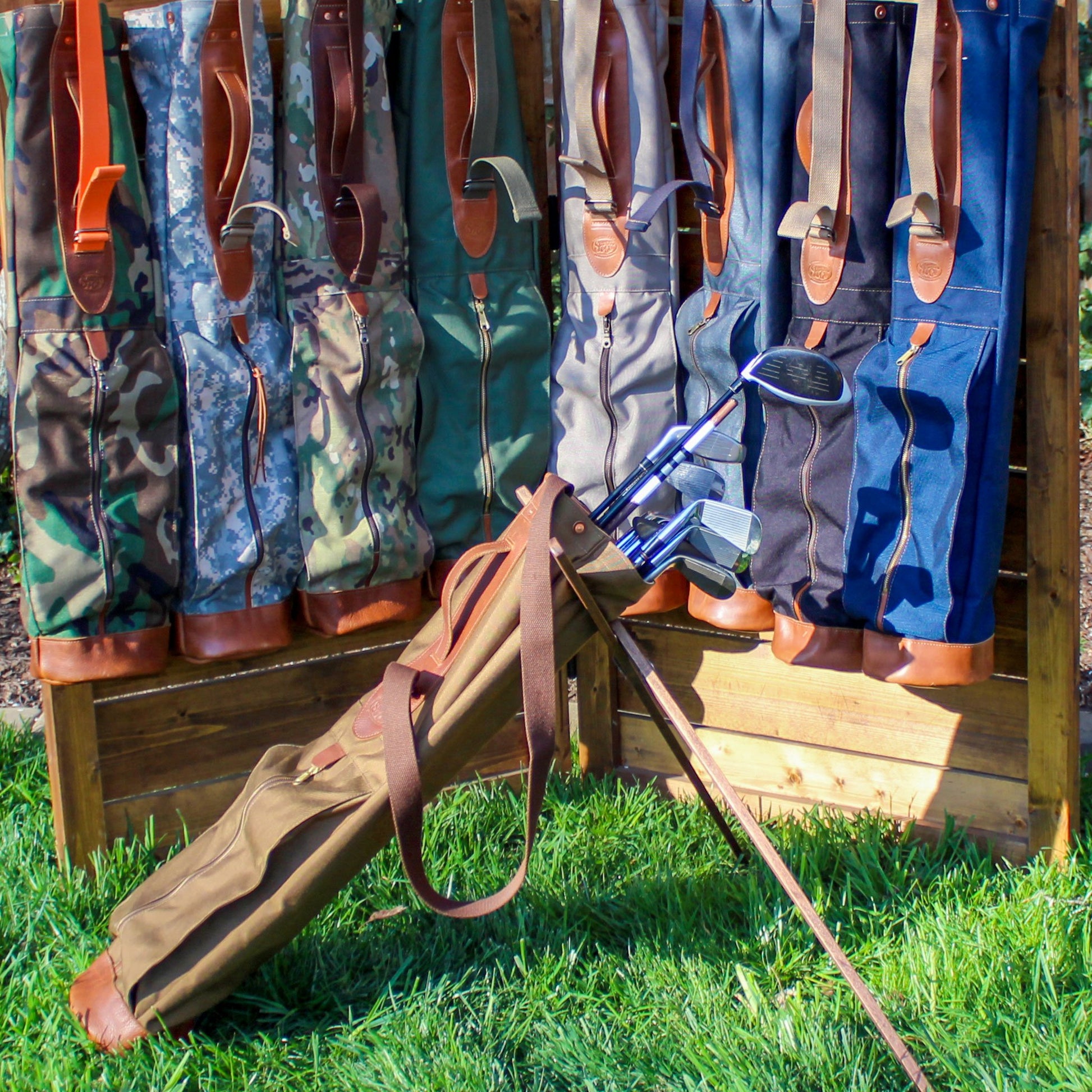 Sunday Golf Bag, Steurer & Co. Golf Bag, Steurer & Co., Hand made in Kentucky, Leather Goods, Hickory, Minimalist Golf, Made in the USA