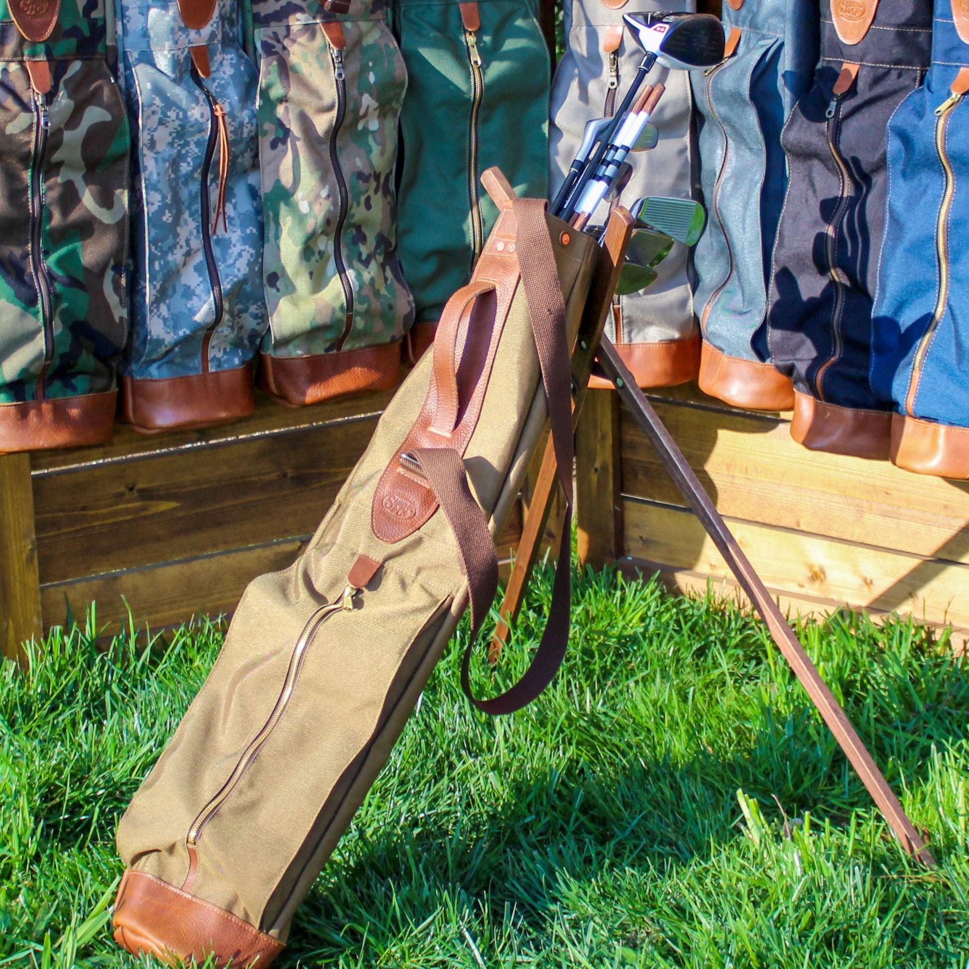 Sunday Golf Bag, Steurer & Co. Golf Bag, Steurer & Co., Hand made in Kentucky, Leather Goods, Hickory, Minimalist Golf, Made in the USA