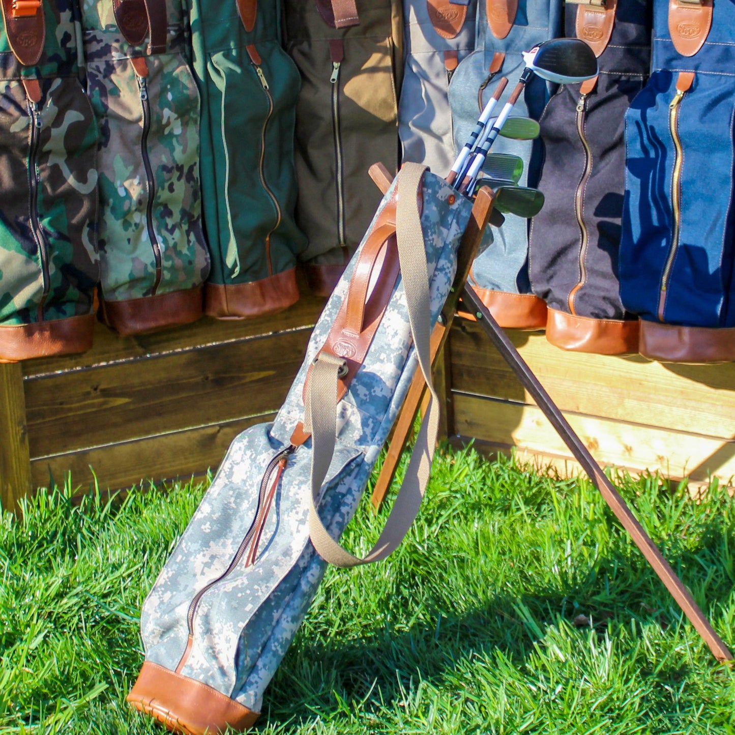 Sunday Golf Bag, Steurer & Co. Golf Bag, Steurer & Co., Hand made in Kentucky, Leather Goods, Hickory, Minimalist Golf, Made in the USA