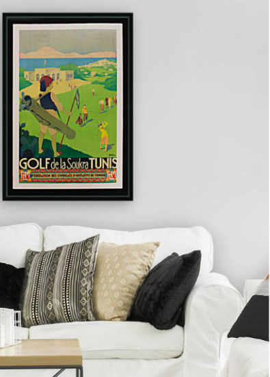 1932 Golf de la Soukra Tunis Vintage Golf Poster