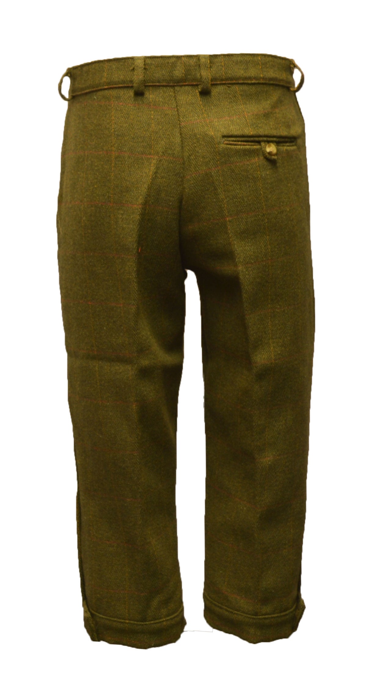 Walker & Hawkes Tweed Plus Fours Golf pants - Dark Sage rear view
