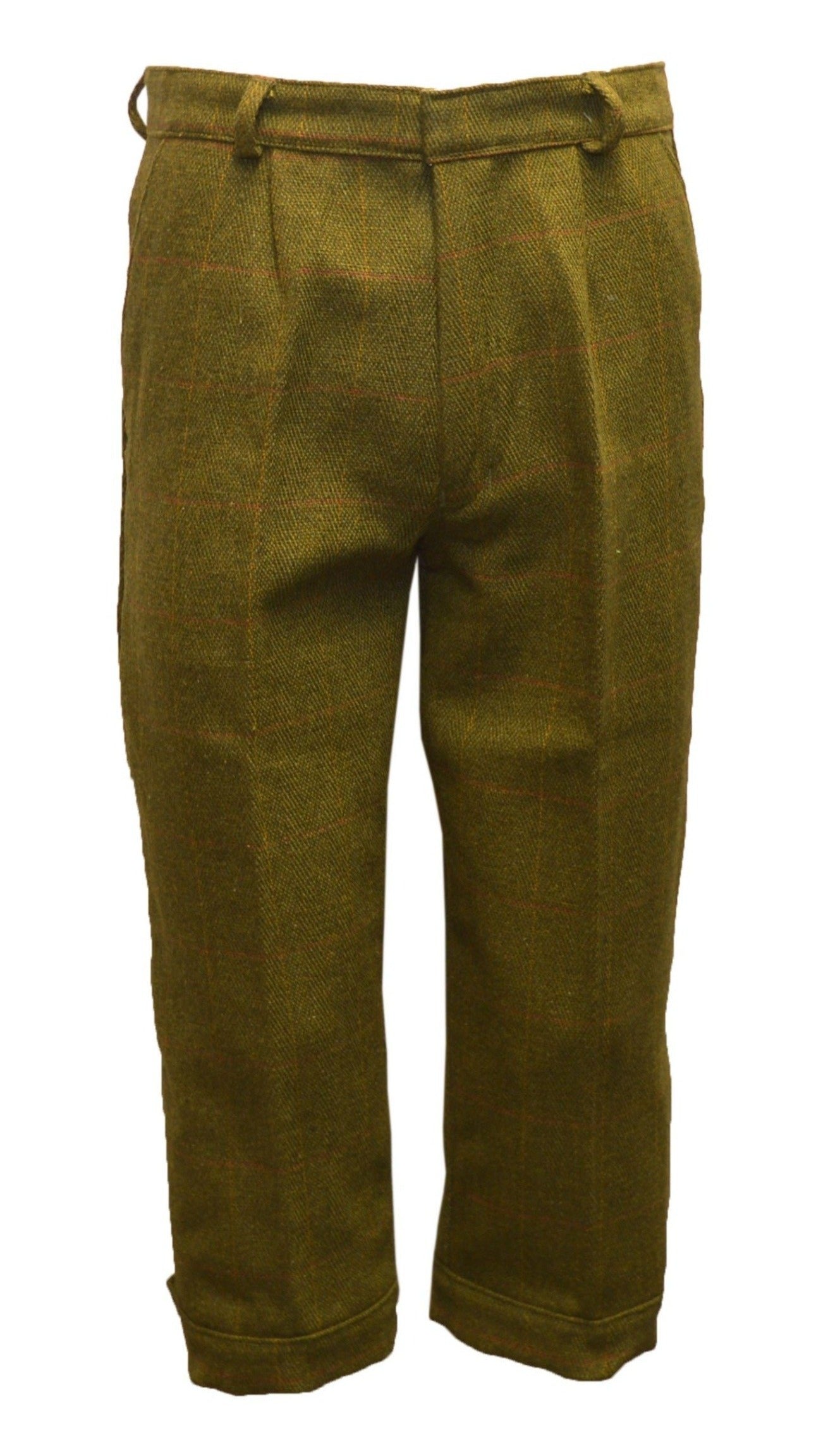 Walker & Hawkes Tweed Plus Fours Golf pants - Dark Sage front view