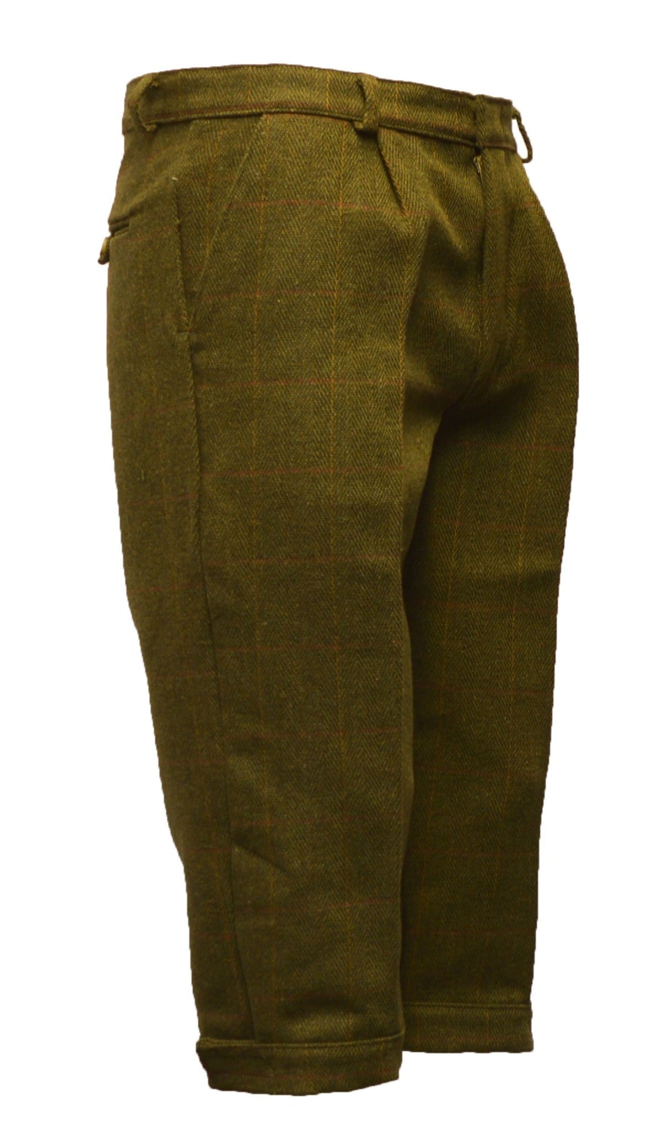 Walker & Hawkes Kids playing in HickoryGolfStore Tweed Plus Fours Golf Pants in Dark and Light Sage