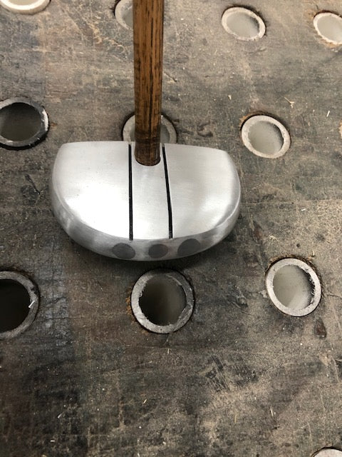 Tad Moore - Dunn Aluminium Mallet Hickory Golf Mallet Putter back view