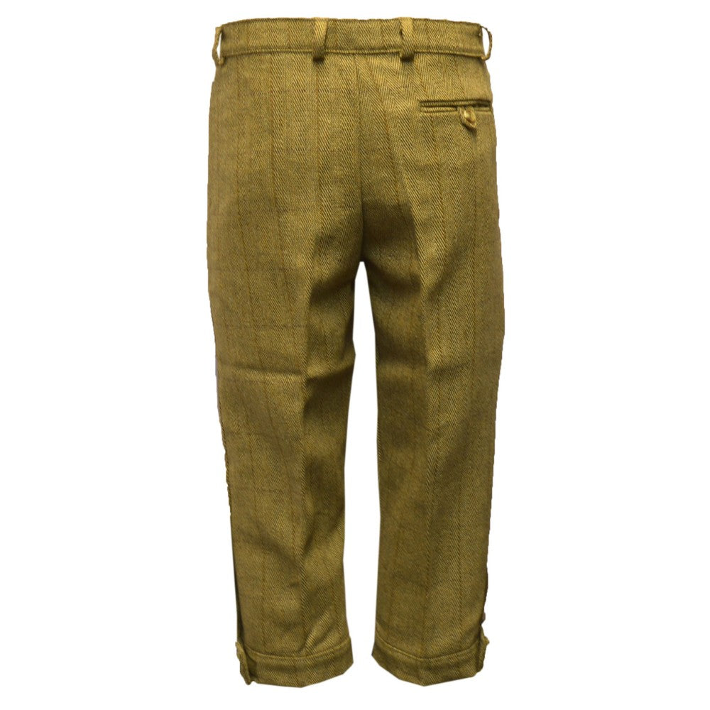 Walker & Hawkes Kids playing in HickoryGolfStore Tweed Plus Fours Golf Pants in Dark and Light Sage