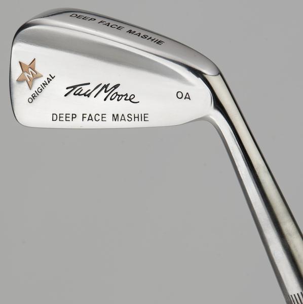 Tad Moore - Star OA Set of Hickory shafted golf iron set deep face mashie