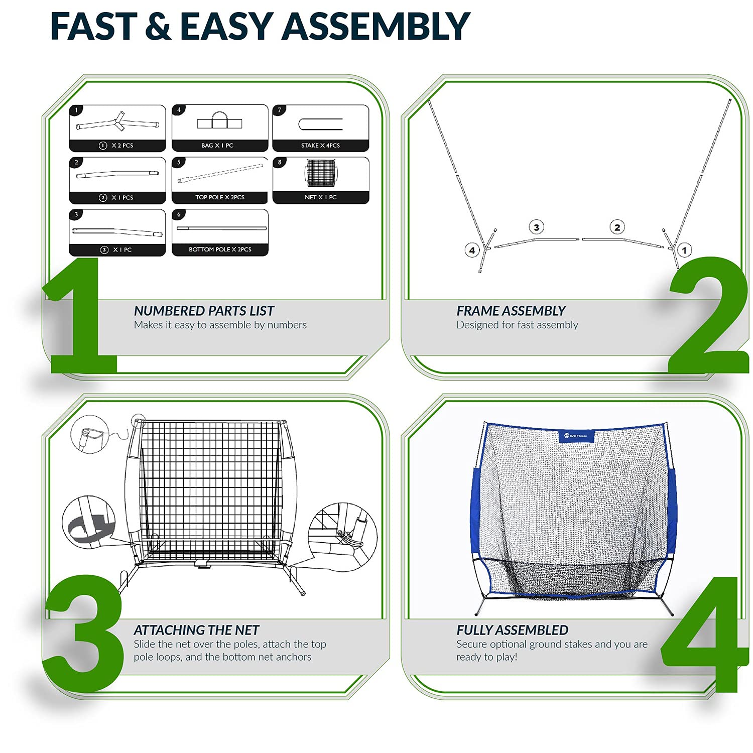 7x7 golf practice net with ball return pocket and carry bag for indoor outdoor real golf ball training