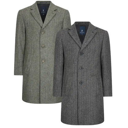 Jack Murphy Owen Tweed Mid-Length Coat