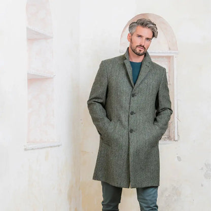 Jack Murphy Owen Tweed Mid-Length Coat