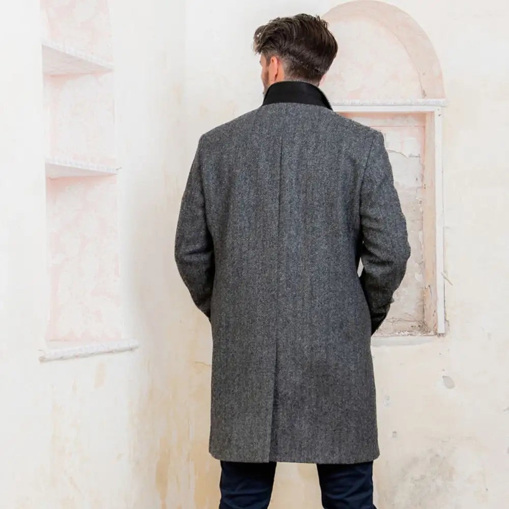 Jack Murphy Owen Tweed Mid-Length Coat