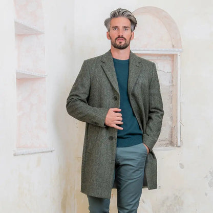 Jack Murphy Owen Tweed Mid-Length Coat