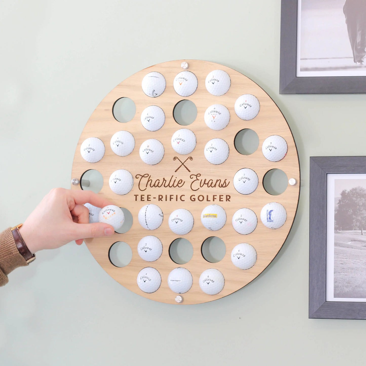 Personalised Golf Ball Art Collector Holder