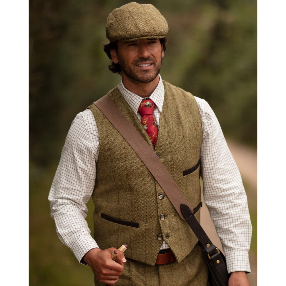 Derby Tweed Alcott Waistcoat-Lite Sage