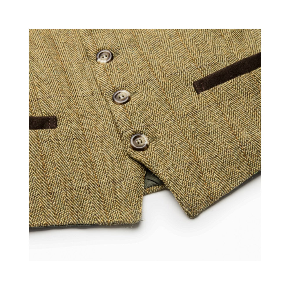 Derby Tweed Alcott Waistcoat-Lite Sage