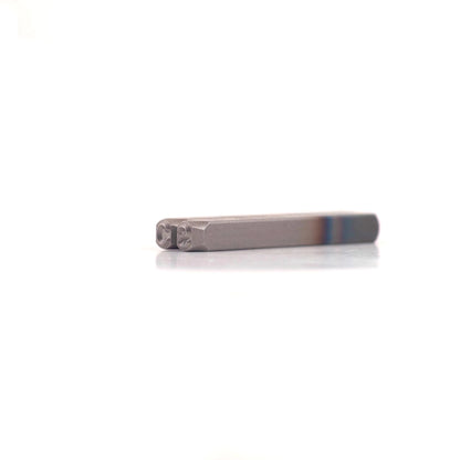 Golf wedge stamping kit with clamp and paint fill pens for customizing golf club heads-Wedge_Stamping_Initials_Angle