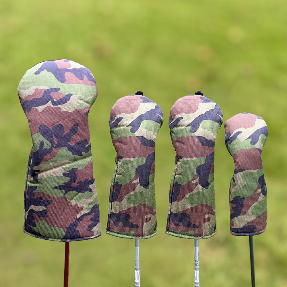 Classic Camo Nylon 1-Wood Golf Club Head Cover with water-resistant and easy-to-clean features.