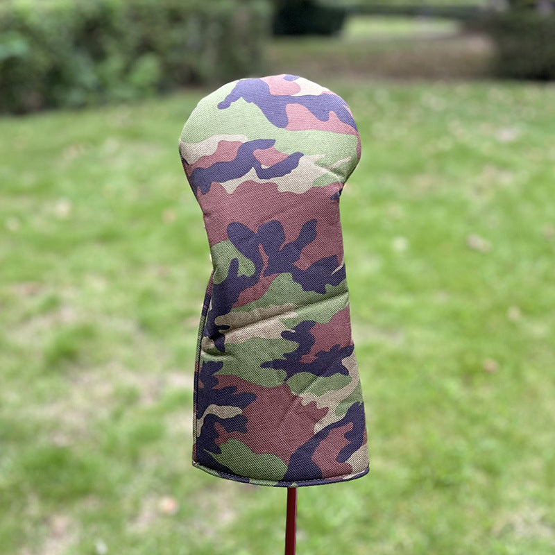 Classic Camo Nylon 1-Wood Golf Club Head Cover with water-resistant and easy-to-clean features.