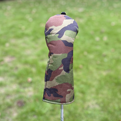 Classic Camo Nylon 3 & 5-Wood Golf Club Head Covers, water-resistant and easy to clean.