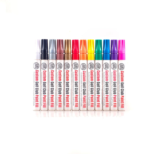 12 color golf club paint fill set for custom stamped wedges irons putters and golf club lettering