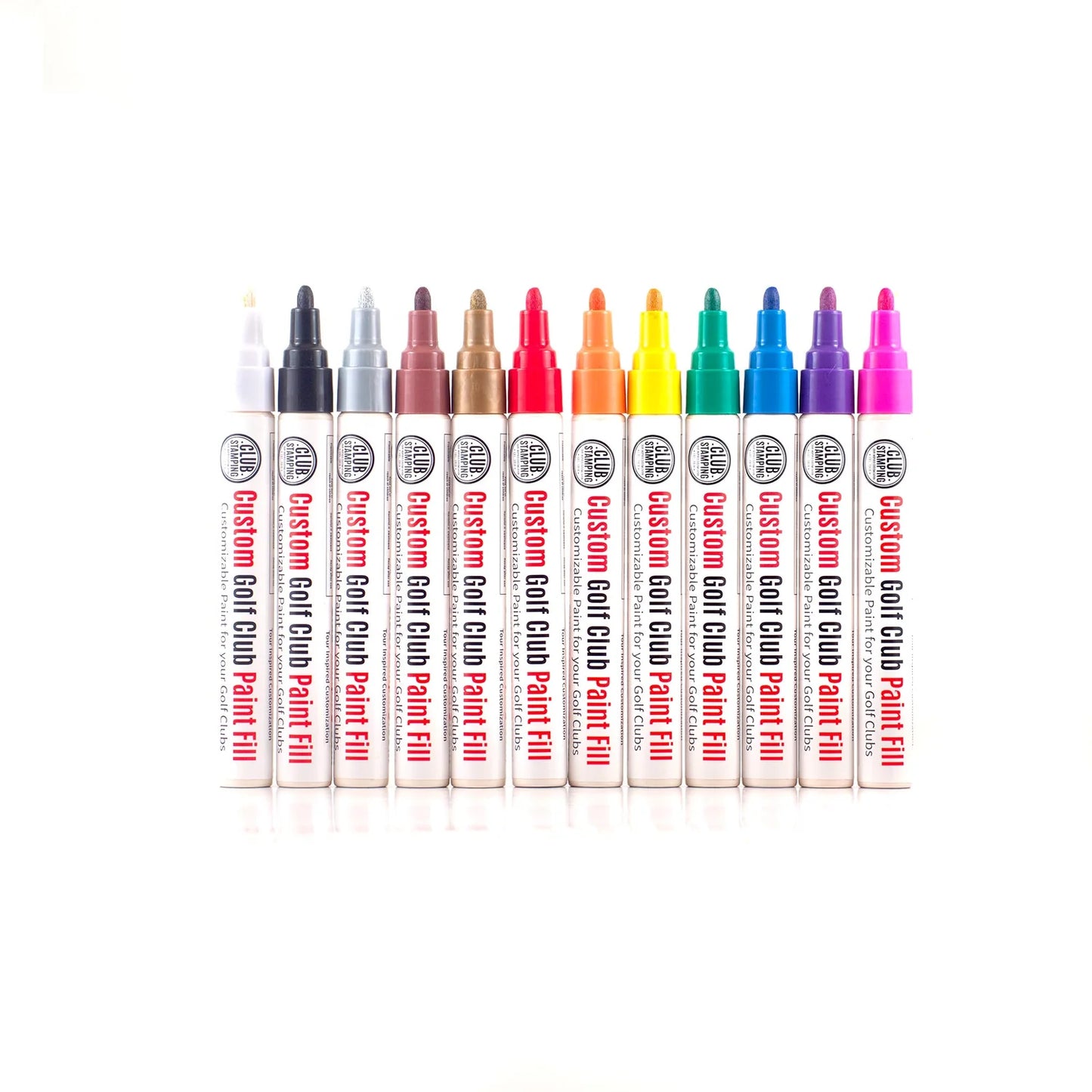 12 color golf club paint fill set for custom stamped wedges irons putters and golf club lettering