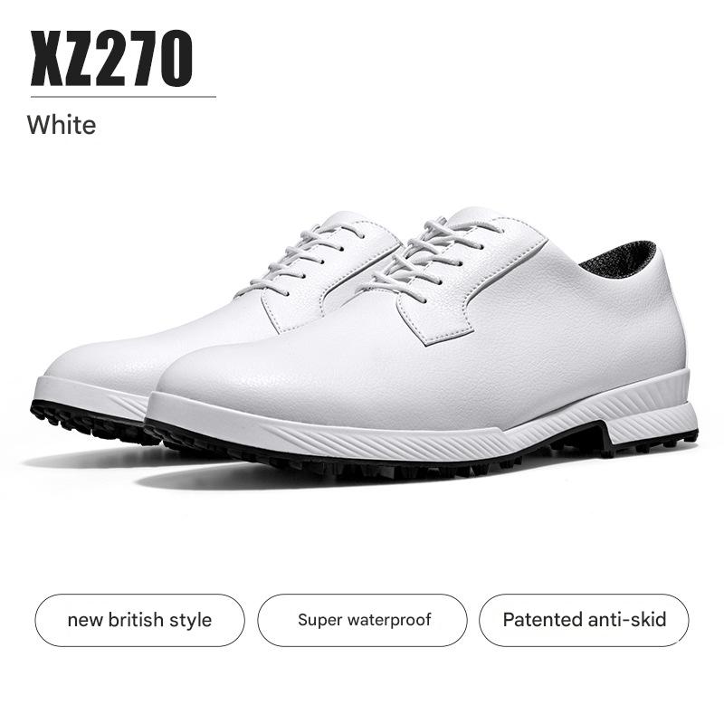 hickorygolfstore men’s waterproof spikeless golf shoes classic oxford main view