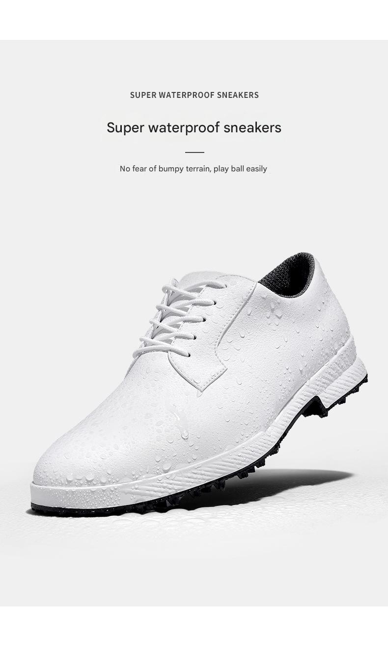 hickorygolfstore men’s waterproof spikeless golf shoes classic oxford main view