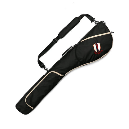 Lightweight green Sunday golf bag for carrying 3 to 8 clubs to the range short course or hickory golf round
