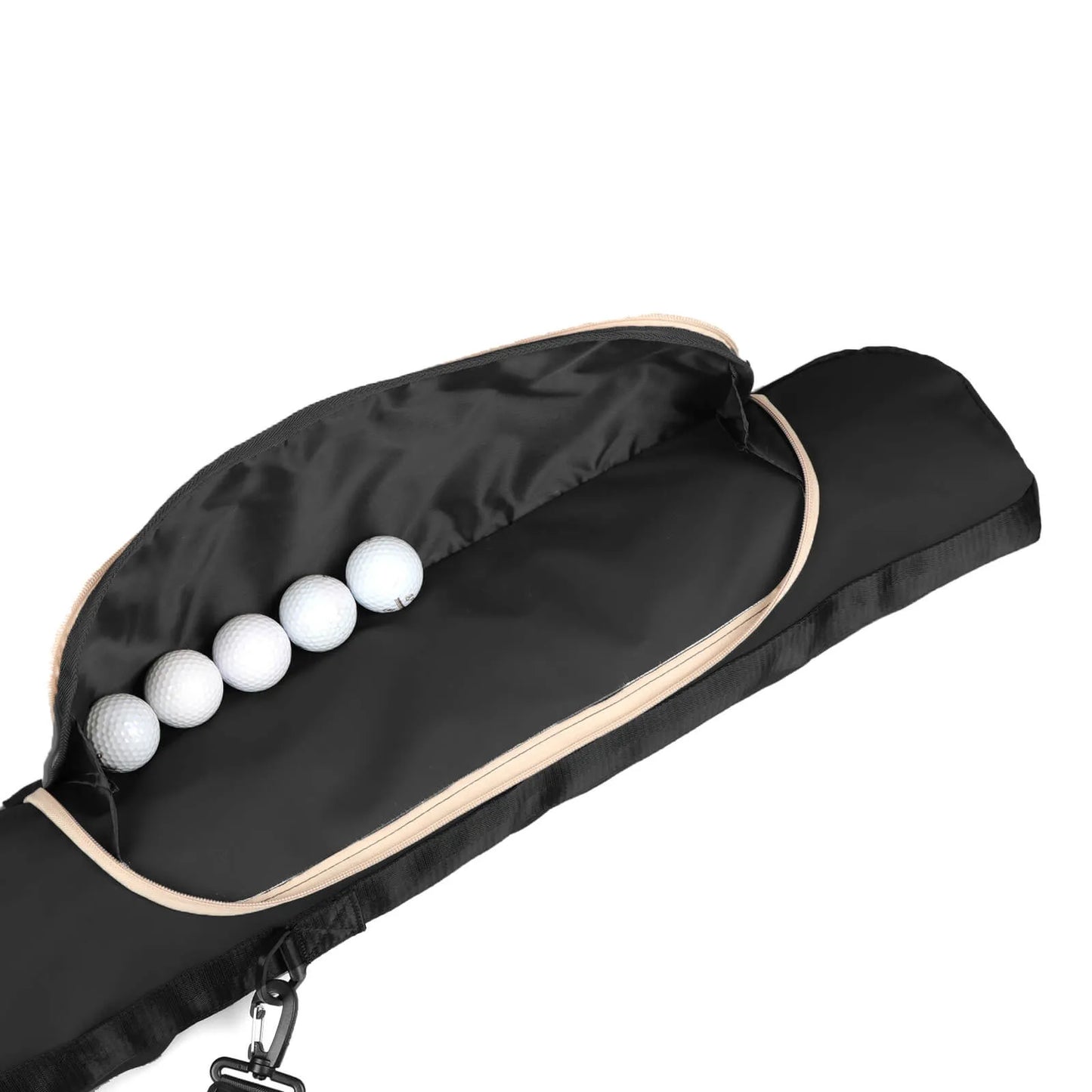 Lightweight green Sunday golf bag for carrying 3 to 8 clubs to the range short course or hickory golf round