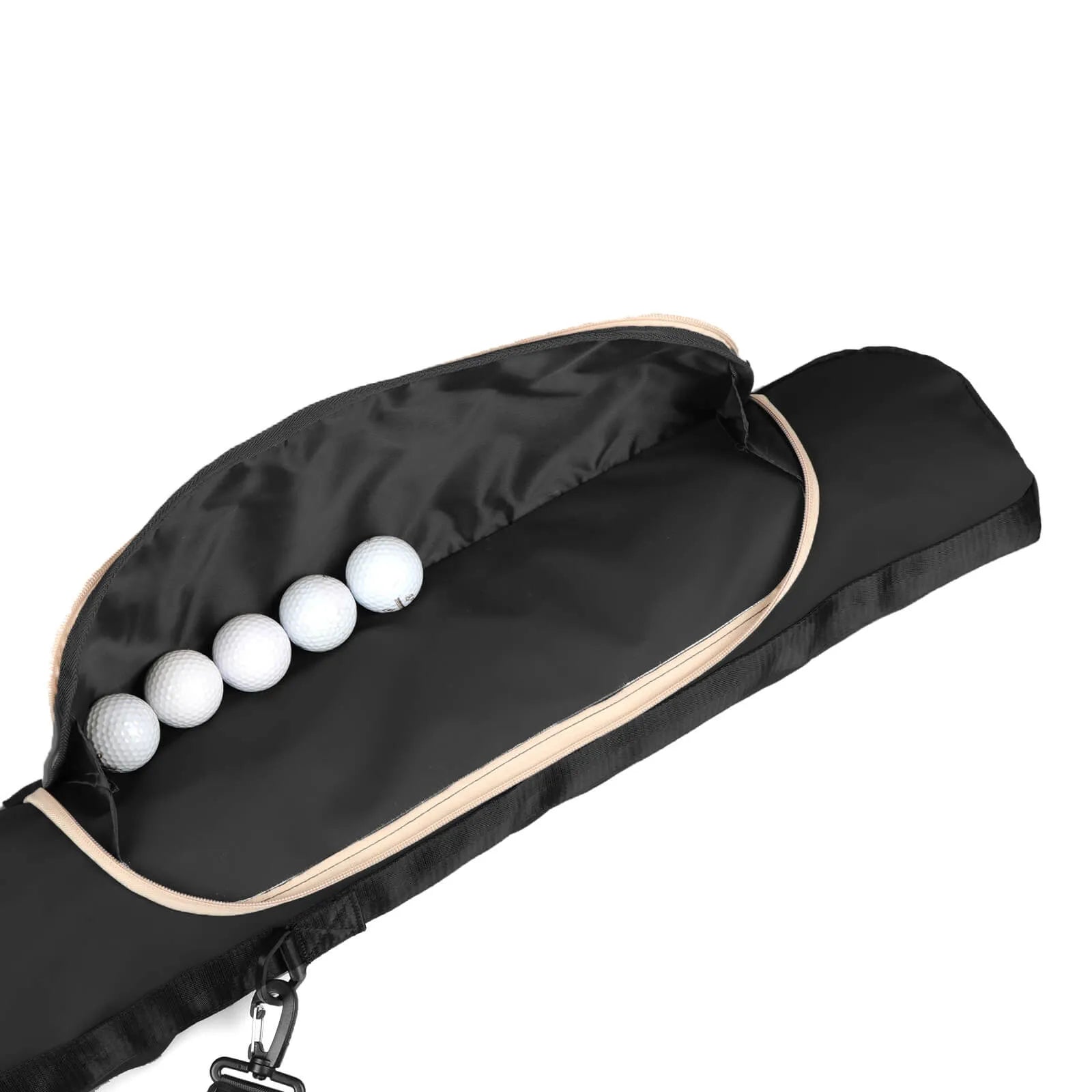 Lightweight green Sunday golf bag for carrying 3 to 8 clubs to the range short course or hickory golf round