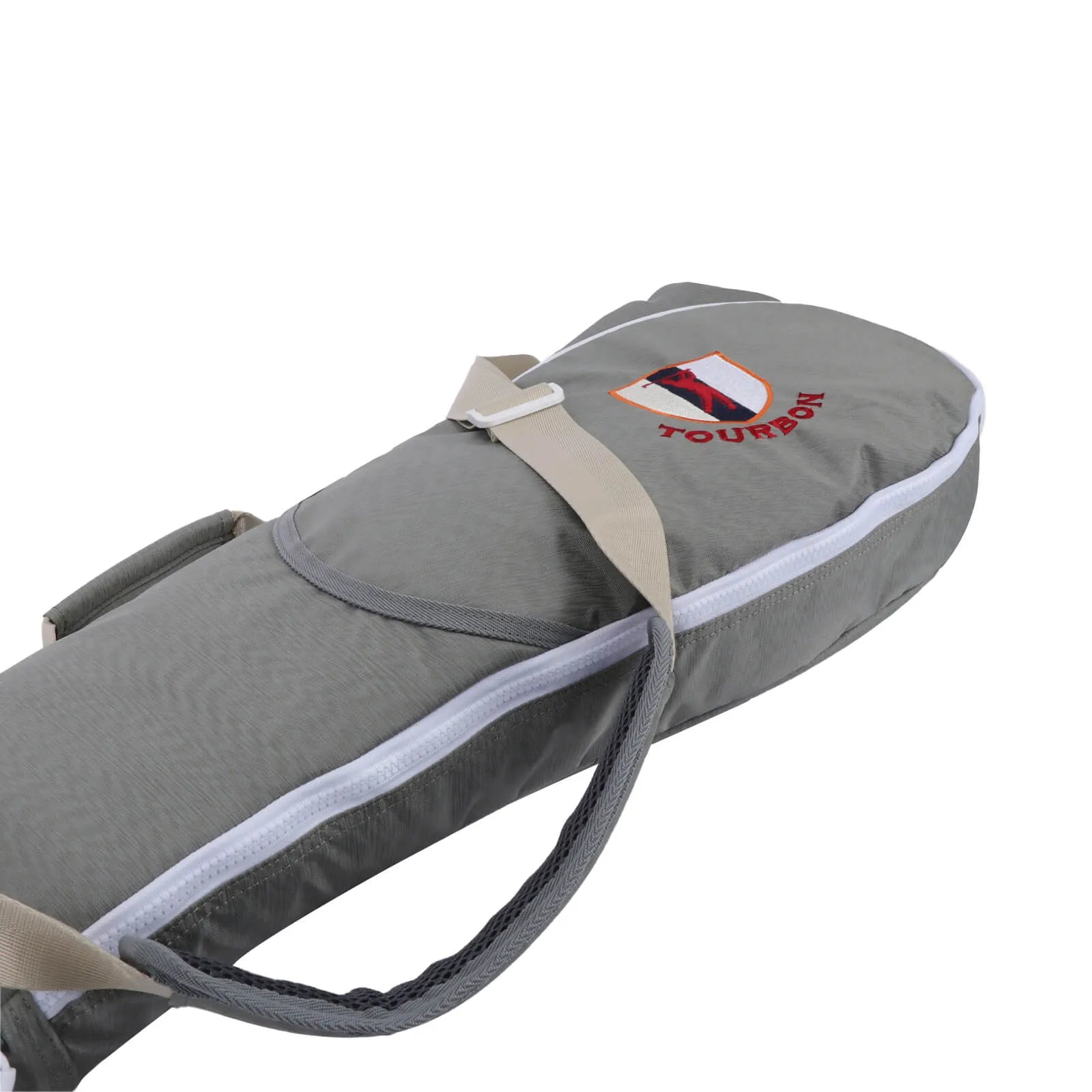 Lightweight green Sunday golf bag for carrying 3 to 8 clubs to the range short course or hickory golf round
