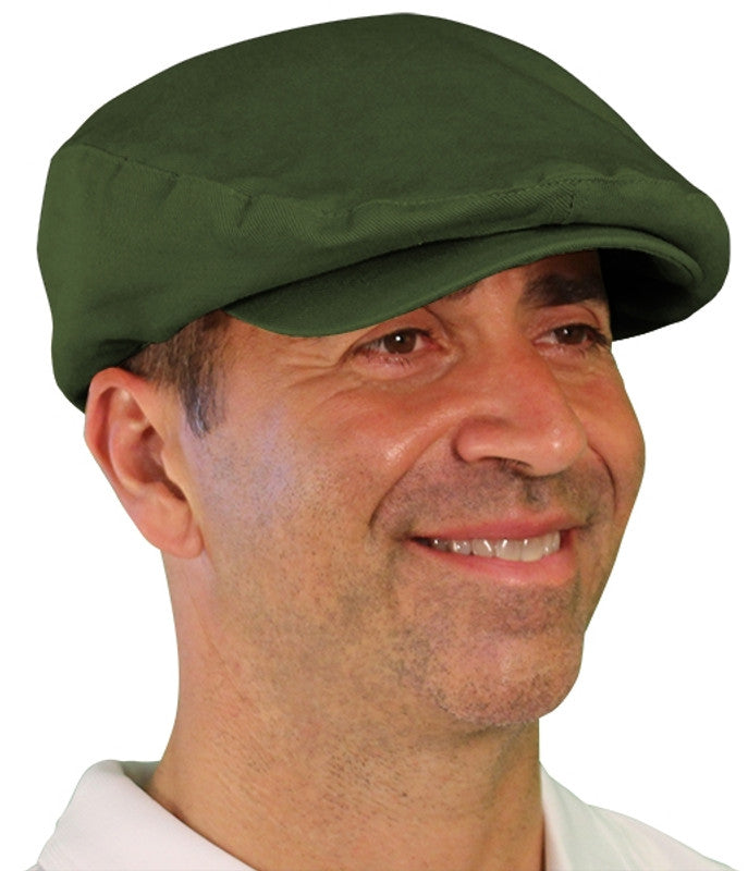 Men’s green golf cap cotton-linen – HickoryGolfStore vintage style