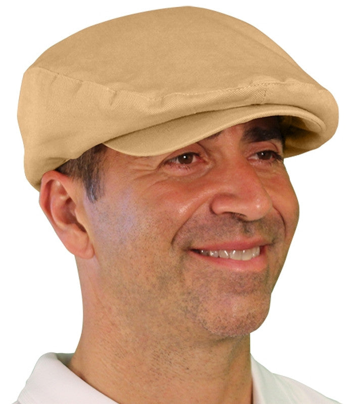 Men’s khaki cotton-linen golf cap – HickoryGolfStore classic golf hat