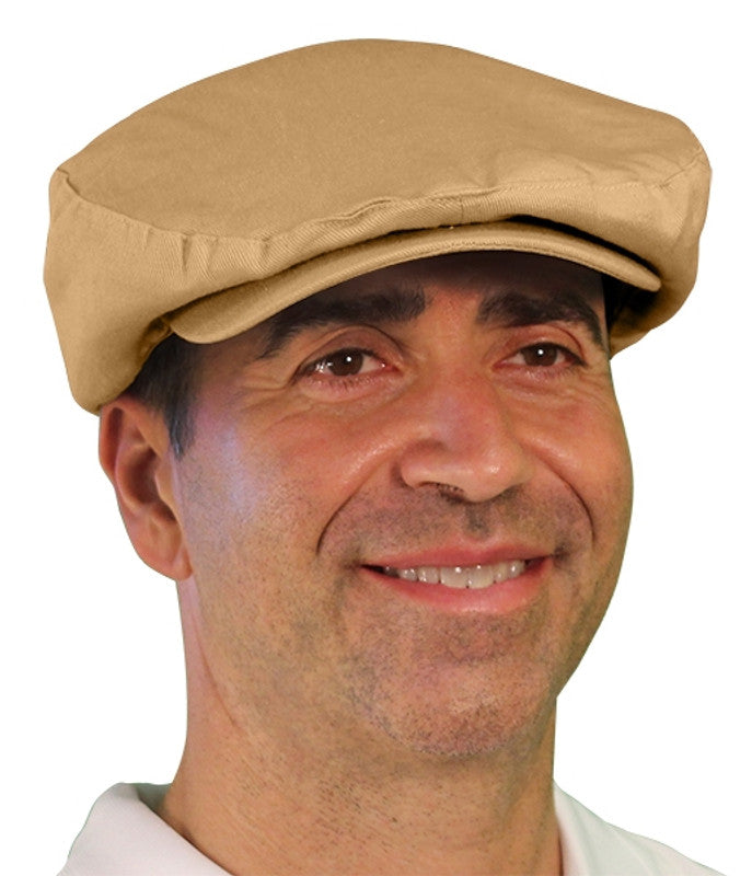Men’s khaki cotton-linen golf cap – HickoryGolfStore classic golf hat