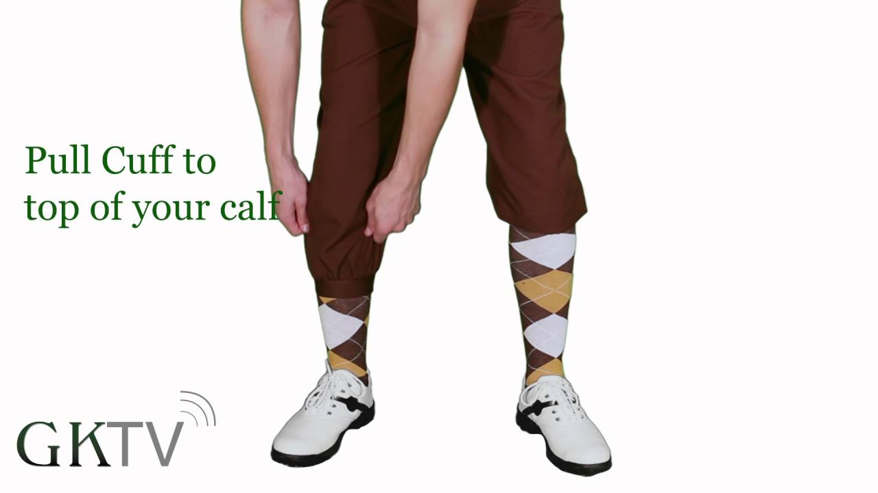 Par 4 Men's Cotton Ramie Plus Fours Golf Knickers in Khaki/Brown with Comfort-Ease Waist and Multiple Pockets